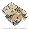 Two Bedroom Floor Plan